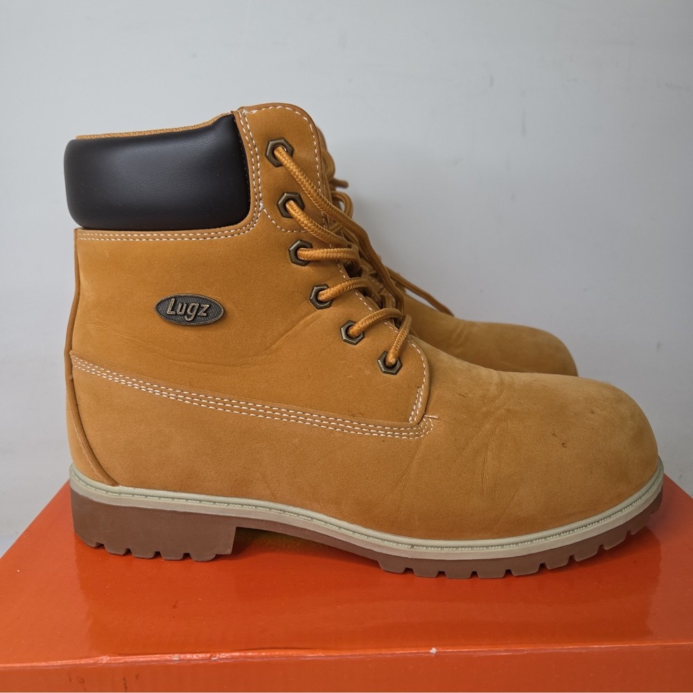 Lugz Convoy Hi Mens 7431 Lace Up Brown Casual Boots Size 6 D Golden Wheat